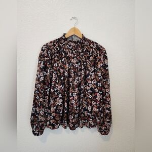 Goodnight Macaroon Medium Floral Career Blouse NEW